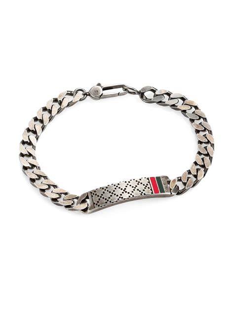 gucci icon bracelet silver|gucci silver bracelet for men.